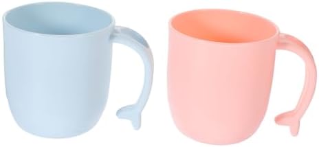 Two-Piece Dolphin Shaped Offset Mouthwash Cups for Boys and Girls