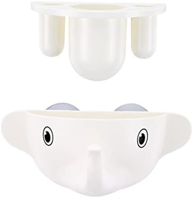 Cartoon Elephant Toothbrush Organizer - Mountable Bathroom Holder for Kids Adults