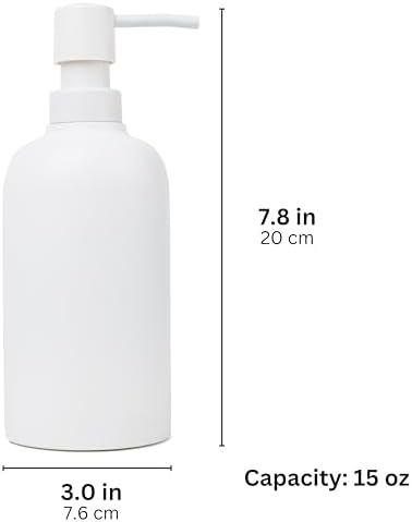 Matte White Toothbrush Holder and Soap Dispenser Set