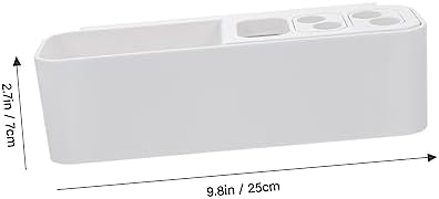 PRETYZOOM Wall Mounted Toothbrush Holder 2 Tier Organizer 1