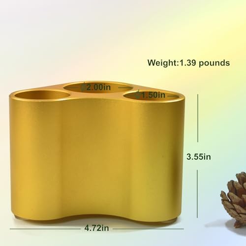 Gold Tone Metal Bathroom Toothbrush Organizer