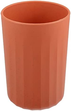 VOCOSTE 1Pc Bathroom Tumbler with Smooth Lines Wheat Straw Cup for Toothpaste