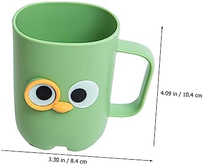 DRESSOOS 2PCS Cartoon Toothbrush Holder Cups for Reusable Storage in Bathroom