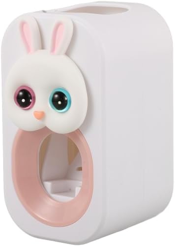 Adorable Bunny Toothbrush Dispenser Wall-Mounted Durable Tootheseenteredjs