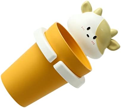 Cartoon Cow Toothbrush Holder for Kids Wall-Mounted
