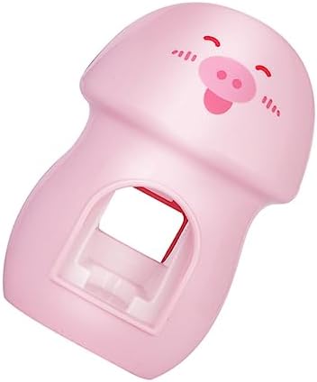 Wakauto Automatic Toothpaste Squeezer Wall Mounted Toothbrush Holder Pink