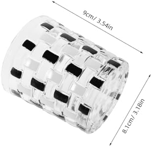 Cabilock Checkerboard Glass Toothbrush Holder