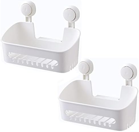 ElebacDurable Suction Cup Shower Organizer 2-Pack