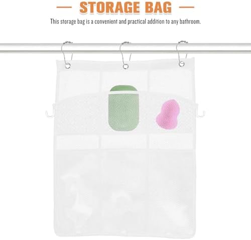 Alipis Hanging Shower Organizer Mesh Bag for Bathroom Essentials