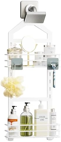 Orimade Adjustable Anti-Slip Shower Caddy Over Shower Head