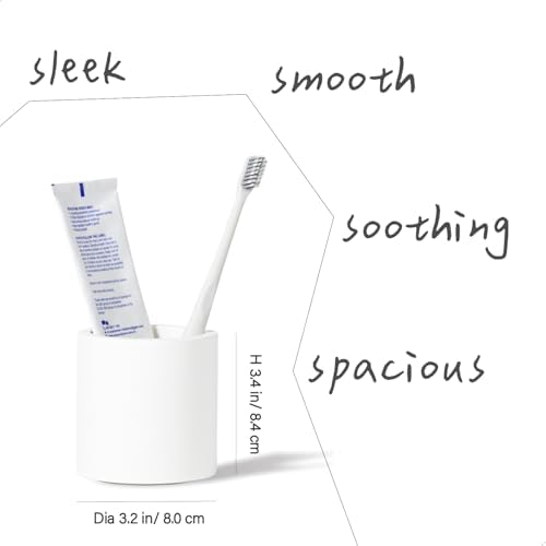 Matte White Diatomaceous Toothbrush Holder