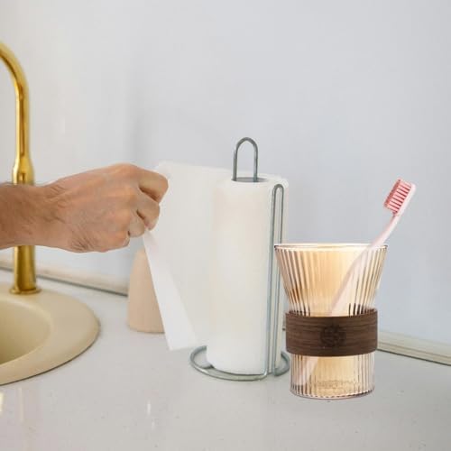 Luxshiny Glass Toothbrush Holder Bathroom Tumbler