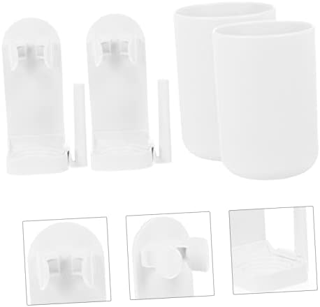 Space-Saver Wall-Mounted Electric Toothbrush Holder 2-Piece Set 1