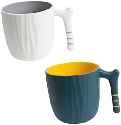 KONTONTY Toothbrush Storage Cup Handle Creative Design for Easy Storage