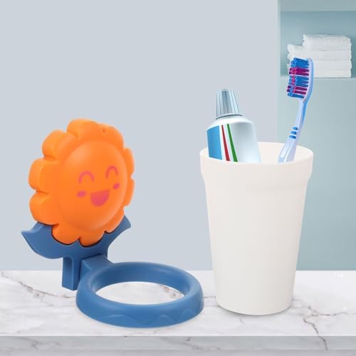 Cartoon Toothbrush Holder with Sunflower Design
