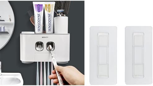 Wekity Multi-Functional Toothbrush Holder