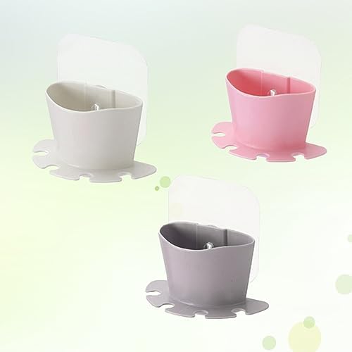 Bathroom Toothbrush Holder with Suction Cup and Storage Cup