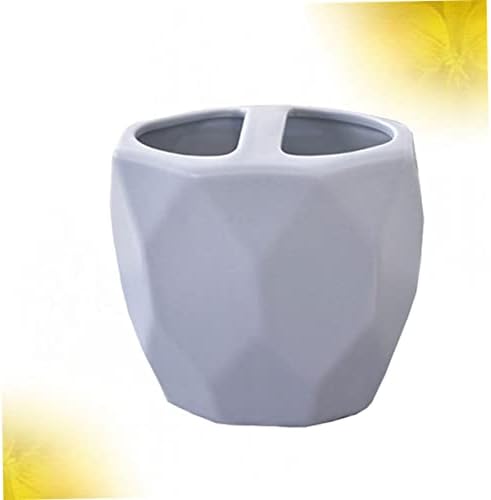 Wakauto Artistic Ceramic Toothbrush Holder1 PieceGrey Washroom Organizer