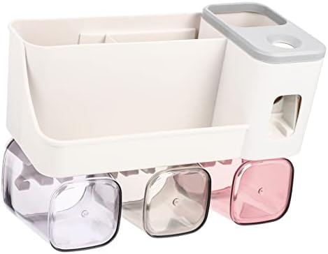 GLEAVI Multi-Functional Toothbrush Holder Gargle Cup Organizer for Bathroom Shower Kitchen