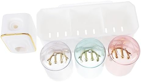 Wall Mounted Toothbrush Holder with Toothpaste Dispenser