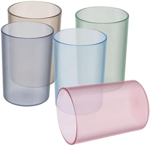 5-Piece Toothbrush Toothpaste Holder Set Pink Compact Travel Bathroom organisers