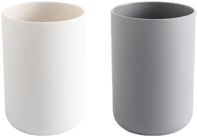 Bathroom Plastic Toothbrush Cup Holder 11 OZ Unbreakable and Sturdy
