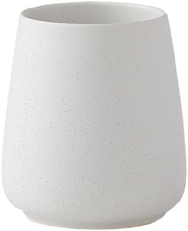 Kenuine Speckled White Ceramic Toothbrush Holder Bathroom countertop Organizer