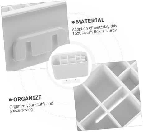 STOBAZA Bathroom Storage Organizer Wall Mounted Toothbrush Holder Modern Design