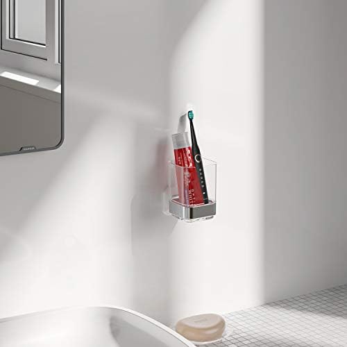 Premium Wall-Mounted Toothbrush Organizer Tumbler Easy to Use Durable