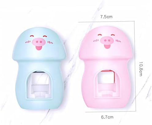 Adorable Pink Automatic Toothbrush Squeezer Wall-Mounted Toothbrush Holder