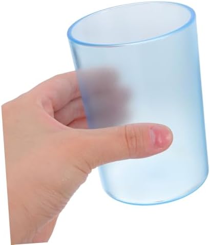 Stylish Blue Transparent Toothbrush Cup for Adults
