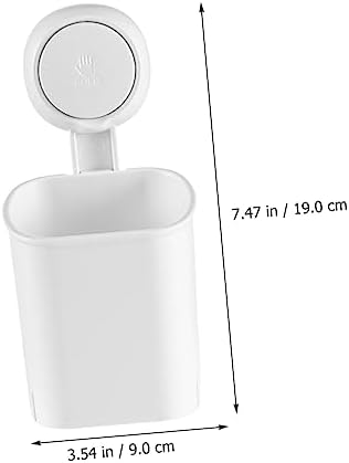 Wall-Mounted Toothbrush Holder Suction Cup Organizer for Bathroom