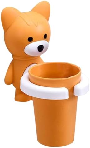 Kids Cartoon Fox Toothbrush Holder Wall Mounted