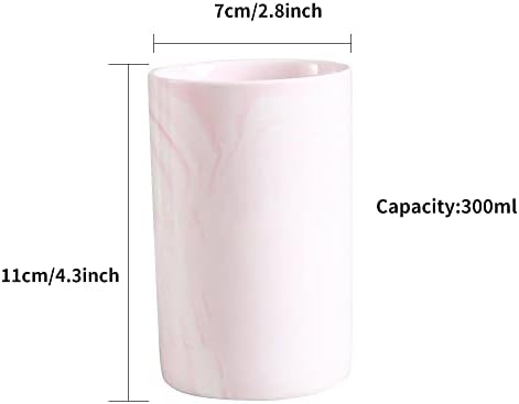WongWongCat Pink Ceramic Toothbrush Holder 300ml