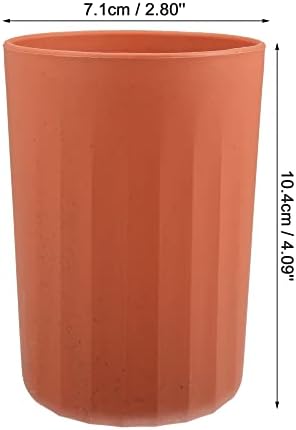 VOCOSTE 1Pc Bathroom Tumbler with Smooth Lines Wheat Straw Cup for Toothpaste