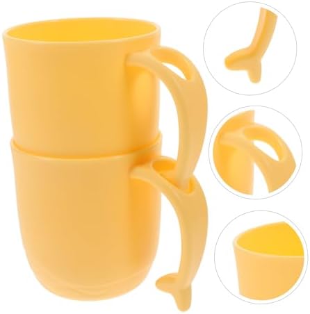 2pcs Dolphin Tail Handle Tooth Rinsing Cups