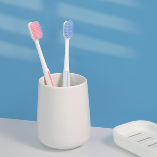 RabyLeo Modern Simple Style Ceramic Toothbrush Mouthwash Holder White