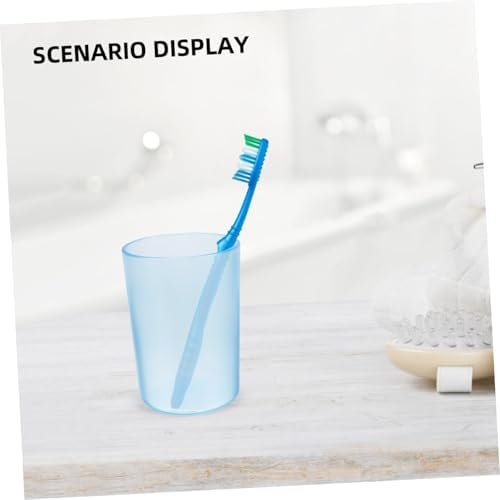Wakauto Stylish Transparent Toothbrush Gargoyle Mug for Adults Dual Purpose Design