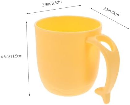 Luxshiny 2PCS Dolphin Tail Handle Unbreakable Mouthwash Cups for Boys and Girls
