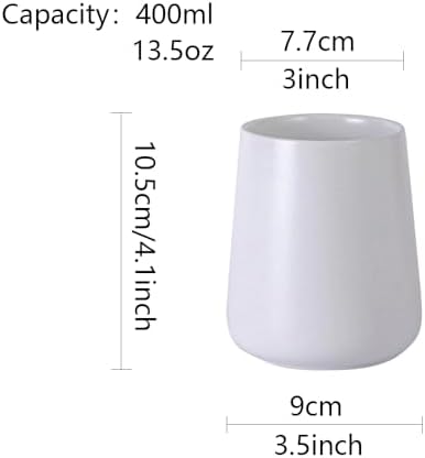 RabyLeo Modern Simple Style Ceramic Toothbrush Mouthwash Holder White