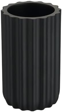 Kmeino Matte Black Bath Organizer for Toothbrushes Makeup
