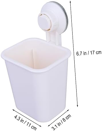 White Wall-Mounted Toothbrush Holder Space-Saving Organization Solution for Your Bathroom