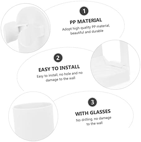 Space-Saver Wall-Mounted Electric Toothbrush Holder 2-Piece Set 1