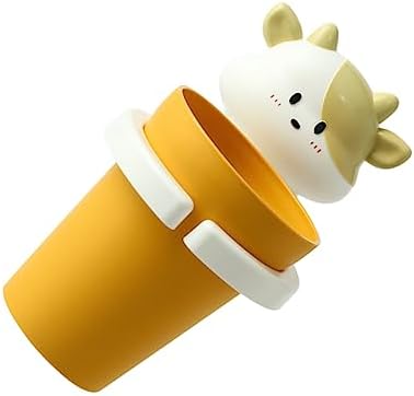 LIFKOME Cartoon Cow Toothbrush Cup - Easy Install Safe Compact for Boys Girls