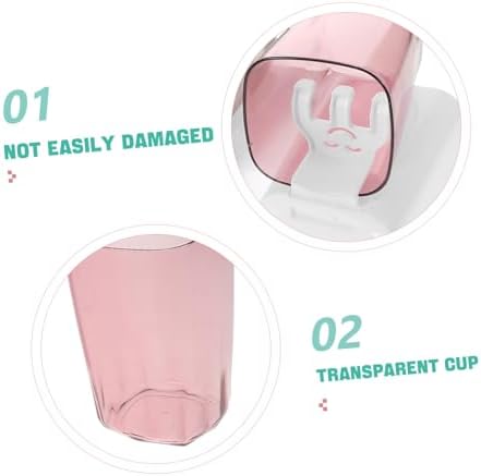 Bathroom Toothbrush Holder Set With 3 Cups And Toothpaste Rack