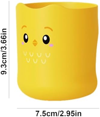 KSIEE Kids Toothbrush Cup with Cartoon Characters and Fun Design