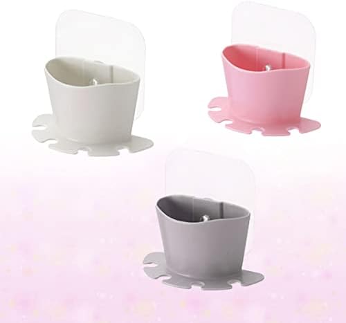Bathroom Toothbrush Holder with Suction Cup and Storage Cup
