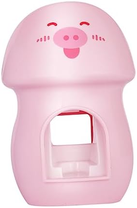 LIFKOME Pink Plastic Bathroom Organizer With Wall-Mounted Toothbrush Rack And Toothpaste Squeezer