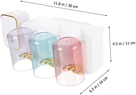Gleavi Wall-Mounted Toothbrush Holder Toothpaste Dispenser - Space-Saving Bathroom Organizer