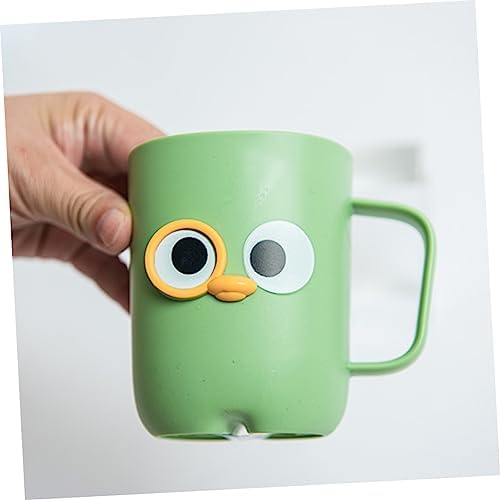 DRESSOOS 2PCS Cartoon Toothbrush Holder Cups for Reusable Storage in Bathroom